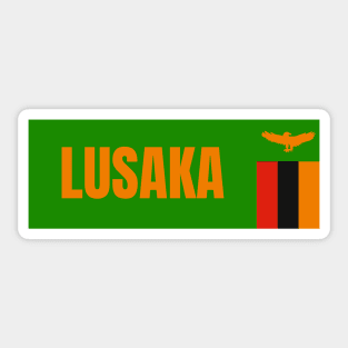 Lusaka City in Zambia Flag Sticker